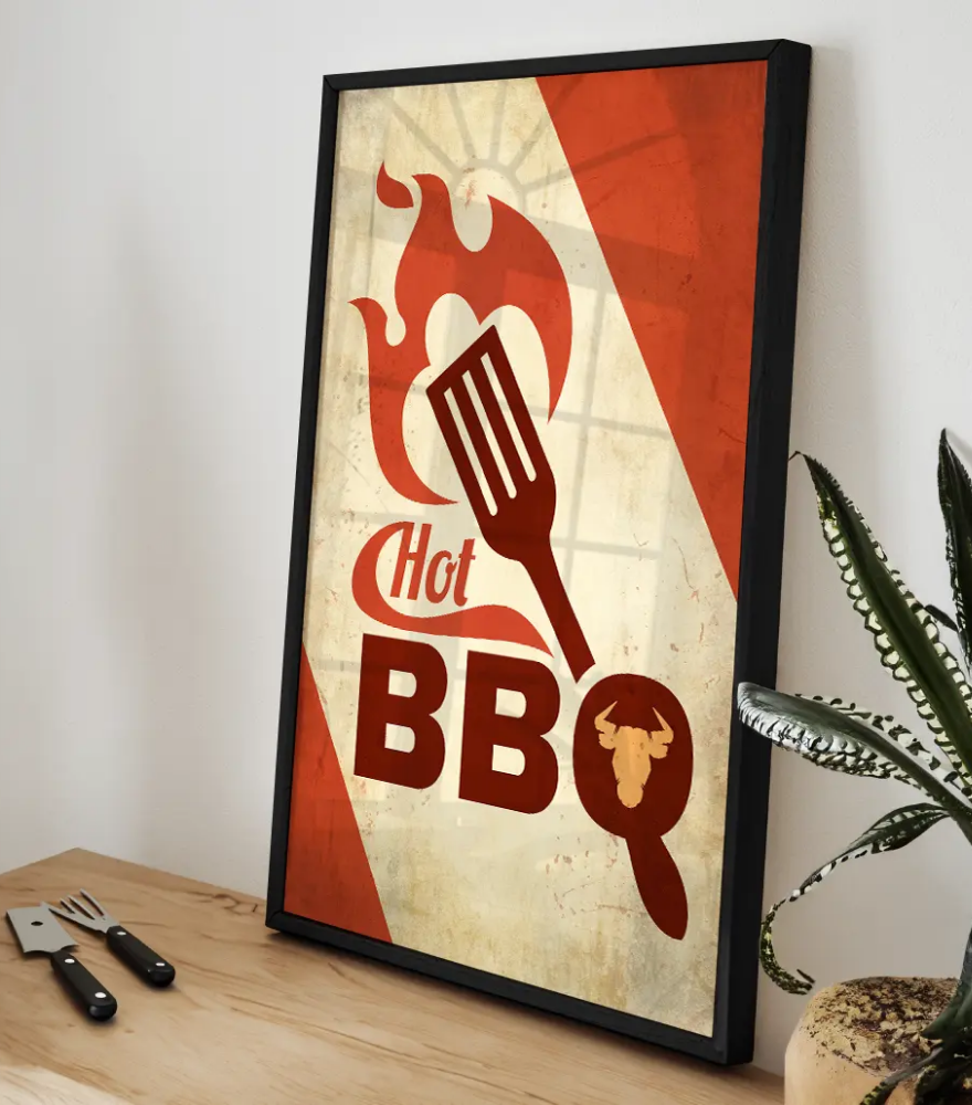Quadro – Hot Barbecue Anúncio Vintage
